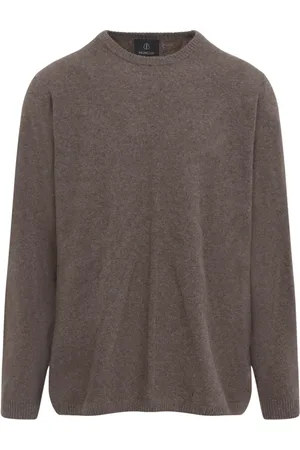 Moncler Strik, Herre, Grå, L, Uld, Luksuriøs Grå Sweatshirt til Mænd