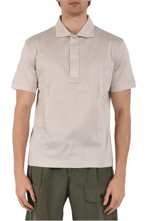 Paolo Pecora Top, Herre, , XL, Bomuld, Bomuldspolo med knappet krave