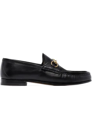 Gucci Sko, Dame, Sort, 38 1/2 EU, Læder, Sorte Læder Horsebit Loafers
