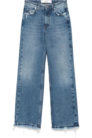 Séfr Jeans, Dame, Blå, W26, Indigo Blå Klassiske Fem-Lomme Jeans