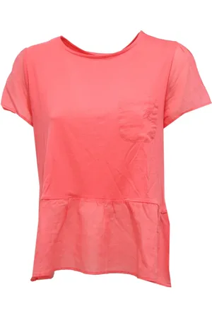 Emporio Armani Top, Dame, Lyserød, L, Bomuld, Korall Lyocell/Bomuld Top
