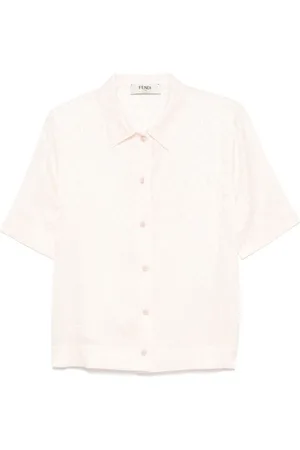 Fendi Bluser & Skjorter, Dame, , 2XS, Pudderrosa Skjorte med Brystlomme
