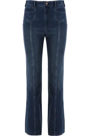 See by Chloé Jeans, Dame, Blå, W28, Bomuld, Ribbet Corduroy Flare Jeans