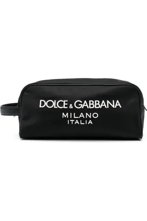 Dolce & Gabbana Taske, Herre, Sort, ONE SIZE, Sort Logo-Print Pung