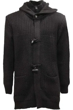 Imperial Strik, Herre, Sort, S, Uld, Uld Cardigan Jakke Sweater