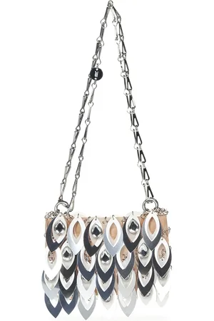 Paco rabanne Taske, Dame, Lyserød, ONE SIZE, Uld, Paliet Krystal Kædehåndtaske