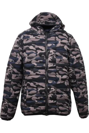 Invicta Jakke, Herre, Flerfarvet, 2XL, Uld, Camouflage jakke i sort/blå/skildpadde