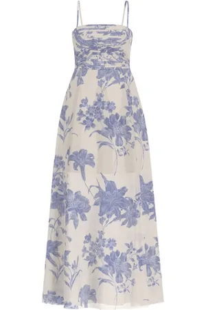 Guess Kjole, Dame, Flerfarvet, S, Uld, Hvid Elegant Lang Kjole