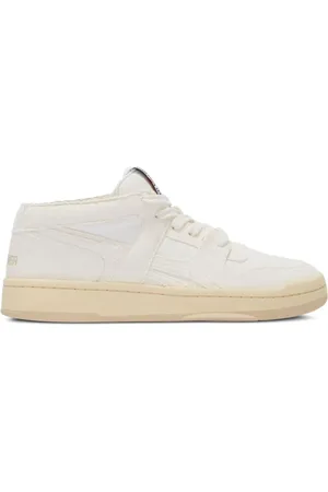 Hed Mayner Sko, Herre, Hvid, 41 1/2 EU, Læder, Hvide Læder Sneakers med Panel Design