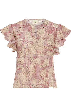 Heartmade Bluser & Skjorter, Dame, , M, Blomstret Ruffle Ærme Top