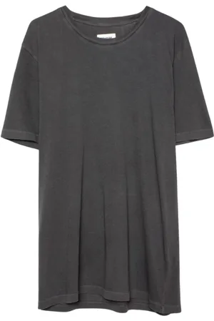 Zadig & Voltaire Top, Herre, Grå, XL, Grå T-shirt med slidt look og budskab