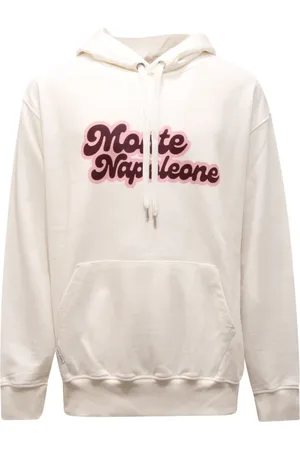 Family First Sweathshirts & Hoodies, Herre, Hvid, L, Hvid Hættetrøje Sweatshirt Lavet i Italien