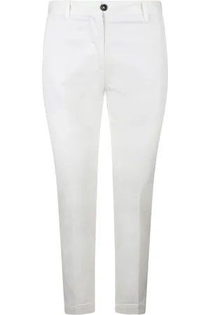 Nine In The Morning Bukser, Dame, Hvid, W27, Bomuld, Stretch Bomuld Slim Fit Bukser