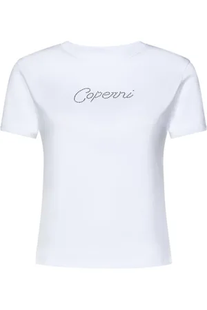 COPERNI Top, Dame, Hvid, M, Bomuld, Hvid Crystal Logo T-shirt