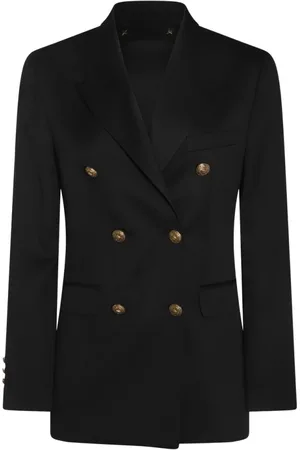 Golden Goose Jakke, Dame, Sort, S, Uld, Sort uld blazer med knapper