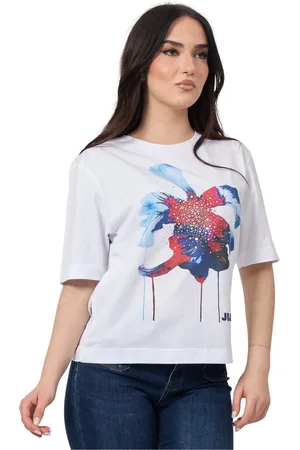 JIJIL Top, Dame, Hvid, 2XS, Hvid T-shirt med frontprint