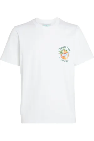Casablanca Top, Herre, Hvid, S, Bomuld, Orbit Omkring Appelsin T-Shirt