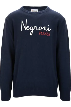 MC2 SAINT BARTH Strik, Herre, Blå, 2XL, Uld, Herre Pullover Sweater med Broderet Branding
