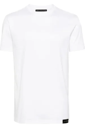 LOW BRAND Top, Herre, Hvid, XL, Bomuld, Hvid Bomuld T-shirt med Logo
