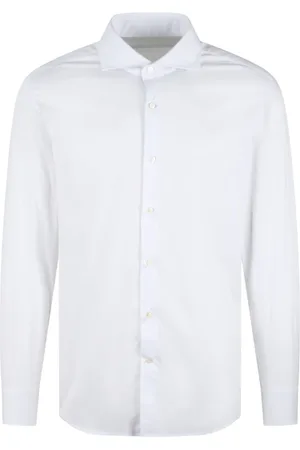 Brian Dales Skjorte, Herre, Hvid, 3XL, Uld, Stilfuld Klassisk Skjorte til Mænd