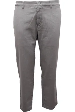Paolo Pecora Bukser, Herre, Grå, XL, Denim, Grå denim bukser lavet i Italien