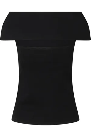 CIRCUS HOTEL Bluser & Skjorter, Dame, Sort, XS, Uld, Off-shoulder Striktop