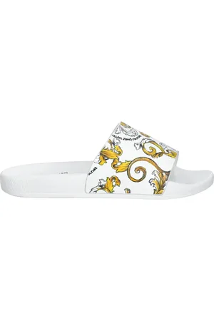 VERSACE Sko, Dame, Hvid, 37 EU, Barok Slide Sandal