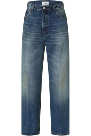 haikure Jeans, Dame, Blå, W25, Bred Ben Cropped Jeans