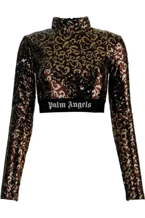 Palm Angels Top, Dame, Flerfarvet, XS, Uld, Moderne T-shirt til mænd og kvinder