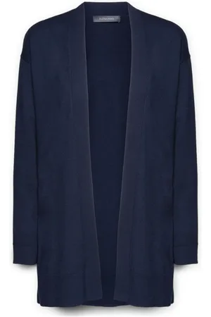 Elena Miro Strik, Dame, Blå, S, Lang, foran åben cardigan