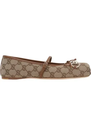 Gucci Sko, Dame, , 36 1/2 EU, Læder, og Brun Ballerina Sko