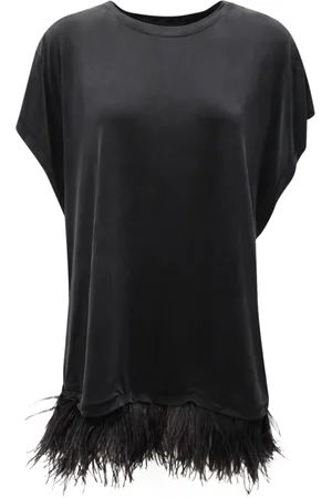 Dondup Kjole, Dame, Sort, S, Maxi Kjole T-shirt Lavet i Italien