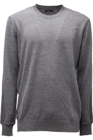 OFFICINA 36 Strik, Herre, Grå, 2XL, Uld, Grå Uldmix Sweater