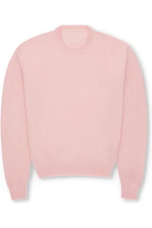 FORTELA Strik, Herre, Lyserød, L, Bomuld, Ribbed Sweater Regular Fit