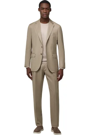 Boggi Milano Jakkesæt, Herre, , M, Uld, Herringbone Suit I Ren Uld