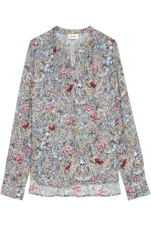 Zadig & Voltaire Bluser & Skjorter, Dame, Flerfarvet, L, Uld, Stilfuld Skjorte til Mænd