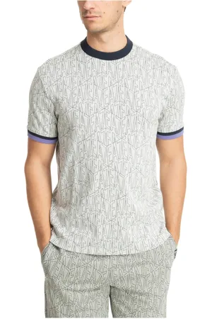 EA7 Top, Herre, Grå, M, Bomuld, Logo Multifarvet T-shirt