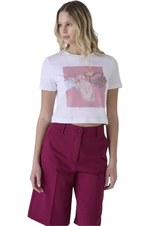 Kocca Top, Dame, Hvid, XL, Bomuld, Trykt bomuldst-shirt