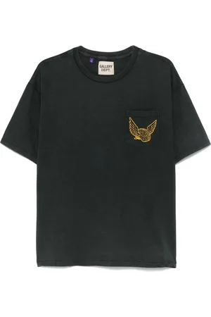 GALLERY DEPT. Top, Herre, Sort, XL, Bomuld, Crew Neck T-shirt med brystlomme