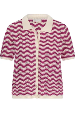 Fabienne Chapot Strik, Dame, Lyserød, XS, Caro Crochet Cardigan