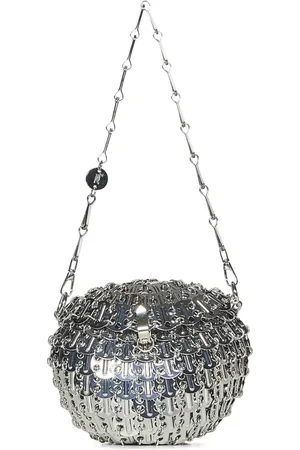 Paco rabanne Taske, Dame, Grå, ONE SIZE, Uld, Ikonisk Sphere Sølv Skuldertaske