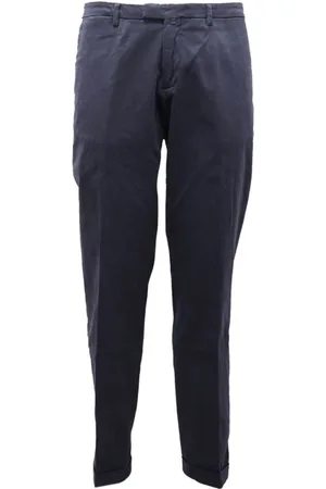 Briglia 1949 Bukser, Herre, Blå, 2XL, Bomuld, Slim Bomuld Bukser Mikro Mønster Fremstillet i Italien