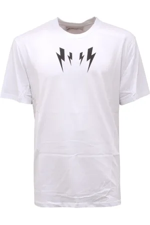 Neil Barrett Top, Herre, Hvid, M, Slim Fit Italiensk Model Skjorte