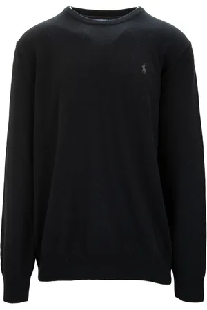 Ralph Lauren Strik, Herre, Sort, 2XL, Uld, Herre Pullover Sweater