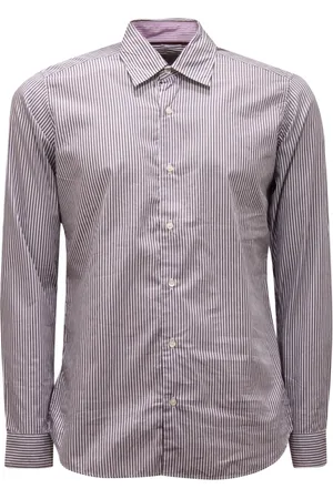 Etro Skjorte, Herre, Brun, S, Bomuld, Slim Fit Bomuldsskjorte Made in Italy