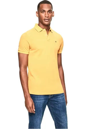 Hackett Top, Herre, Gul, XL, Bomuld, Gul Slim Fit Logo Polo Skjorte