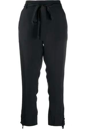 ANN DEMEULEMEESTER Bukser, Dame, Sort, S, Sorte Cropped Straight-Leg Bukser