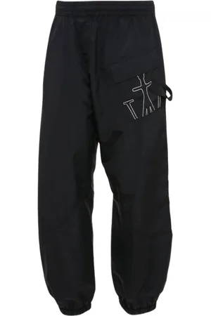 J.W.Anderson Bukser, Dame, Sort, XS, Uld, Urbanistisk Stilfulde Twisted Joggers