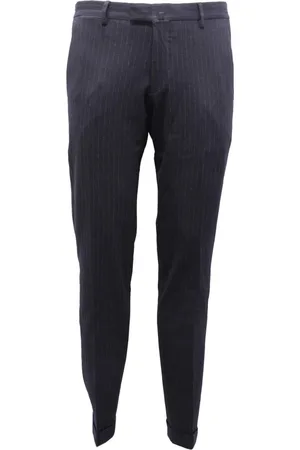Briglia 1949 Bukser, Herre, Blå, 2XL, Slim Fit Pinstripe Jersey Bukser