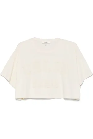 Chloé Top, Dame, , M, Polyester, Crew Neck Kortærmet Toppe